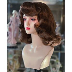 Sixties Inspired Chocolate Brown Hardfront Wig